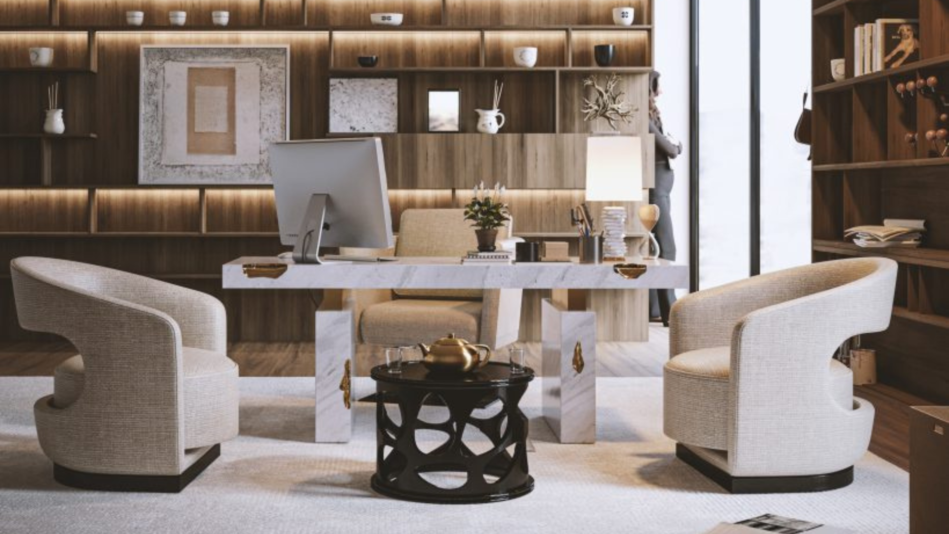 Sophisticated luxury branding workspace